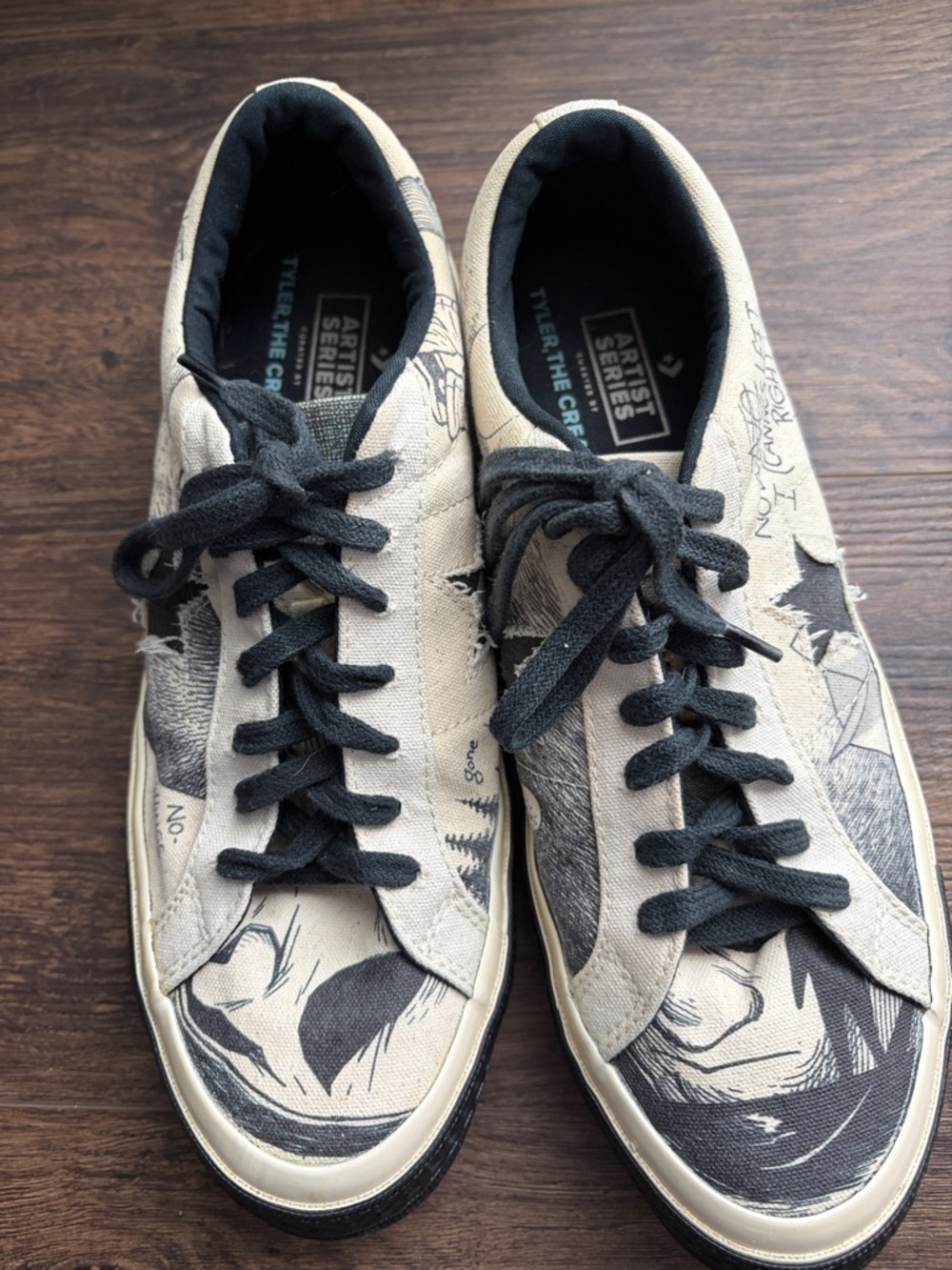 Converse Artist Series Canvas Low-Top Sneakers - Black & Cream